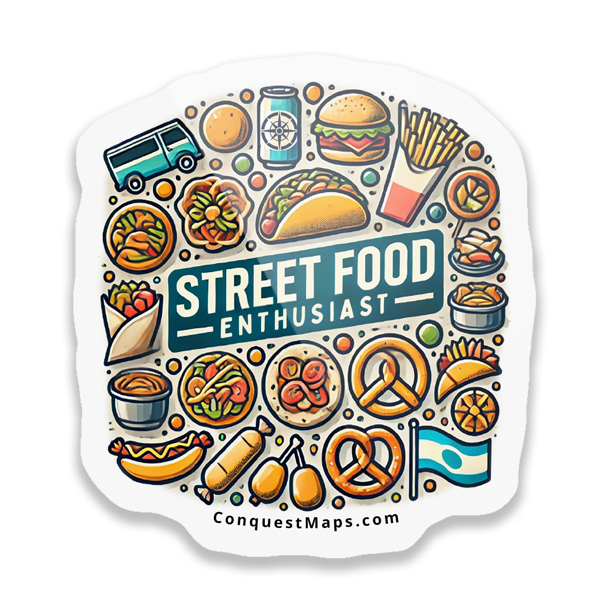 "Street Food Enthusiast" Travel Personality Sticker