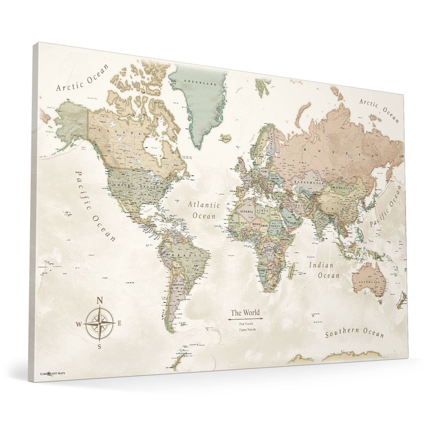 Push Pin World Map (Pin Board) - The Trailblazer - Essentials Collection