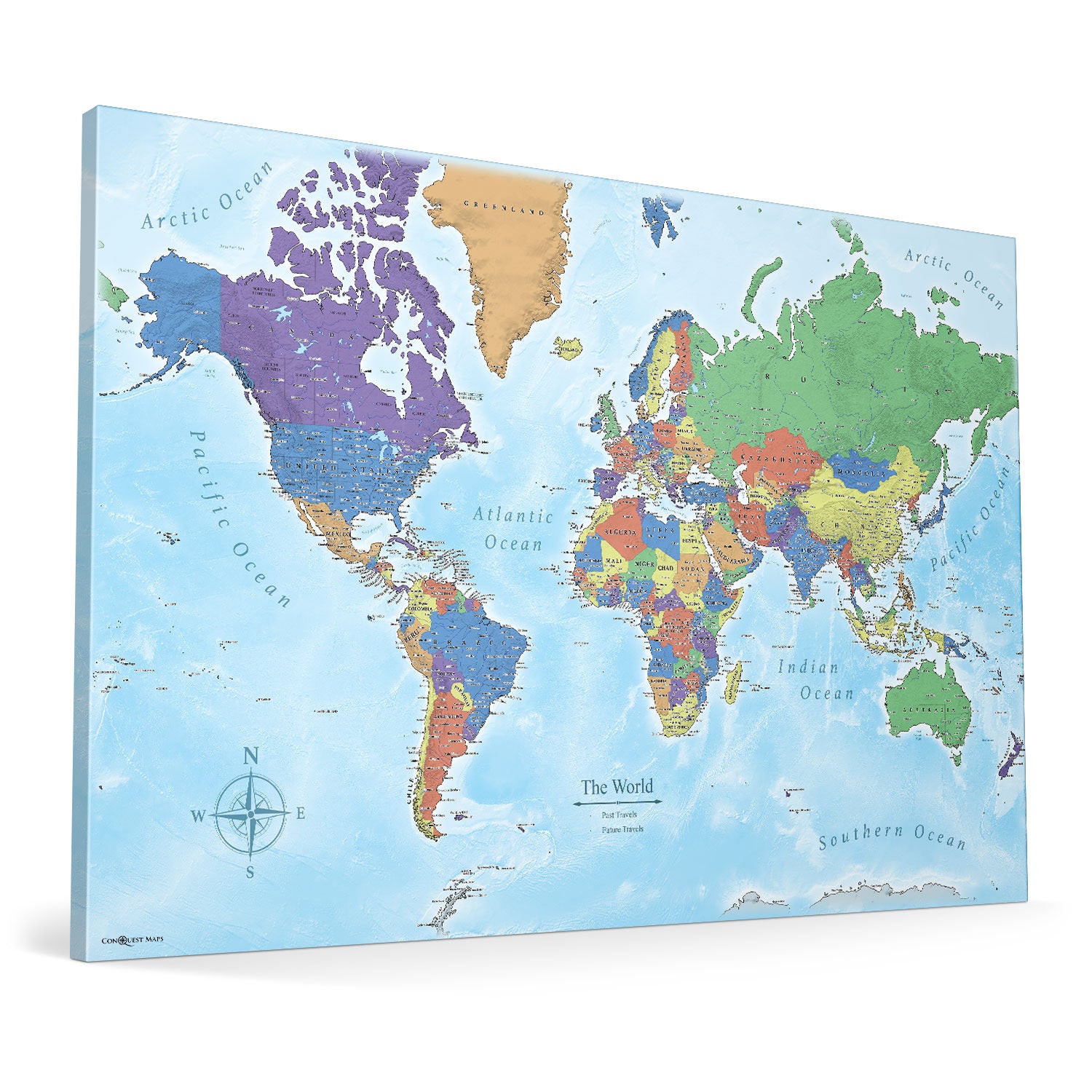 Push Pin World Map (Pin Board) - The Wanderer - Essentials Collection