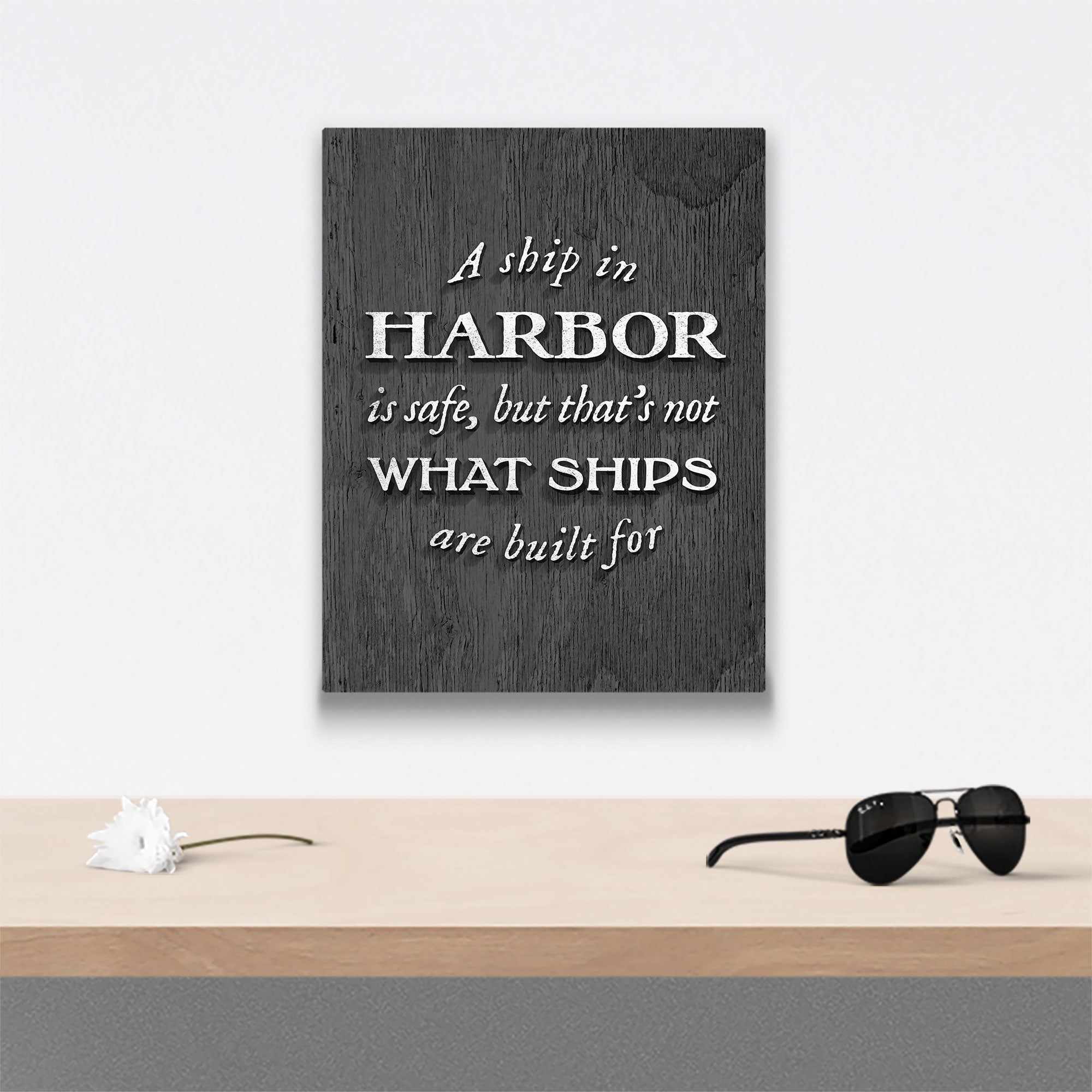 A Ship In Harbor - Canvas Wall Art Conquest Maps LLC