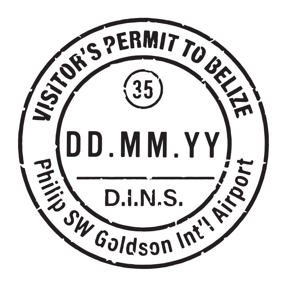 Passport Stamp Decal - Belize Conquest Maps LLC
