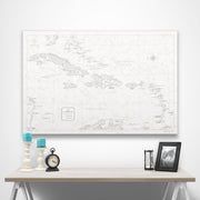 Push Pin Caribbean Map (Pin Board) - Classic Marble CM Pin Board