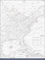 Push Pin USA Map (Pin Board) - Classic Marble CM Pin Board