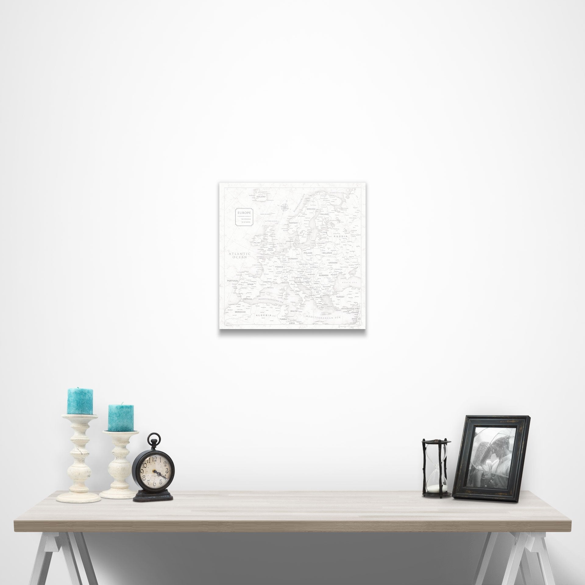 Push Pin Europe Map (Pin Board) - Classic Marble CM Pin Board