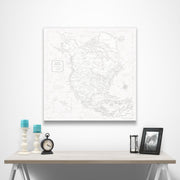 Push Pin North America Map (Pin Board) - Classic Marble CM Pin Board