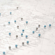 Push Pin USA Map (Pin Board) - Classic Marble CM Pin Board