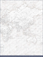 Push Pin World Map (Pin Board) - Classic Marble CM Pin Board