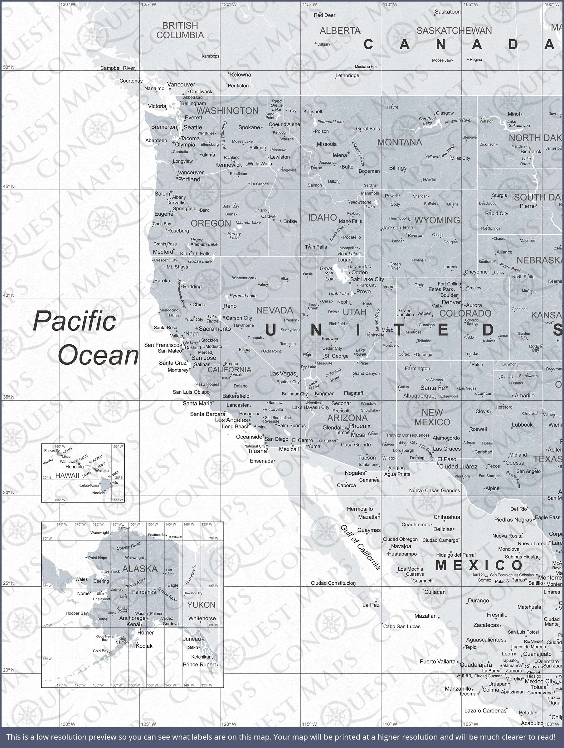 Push Pin USA Map (Pin Board) - Light Gray Color Splash CM Pin Board