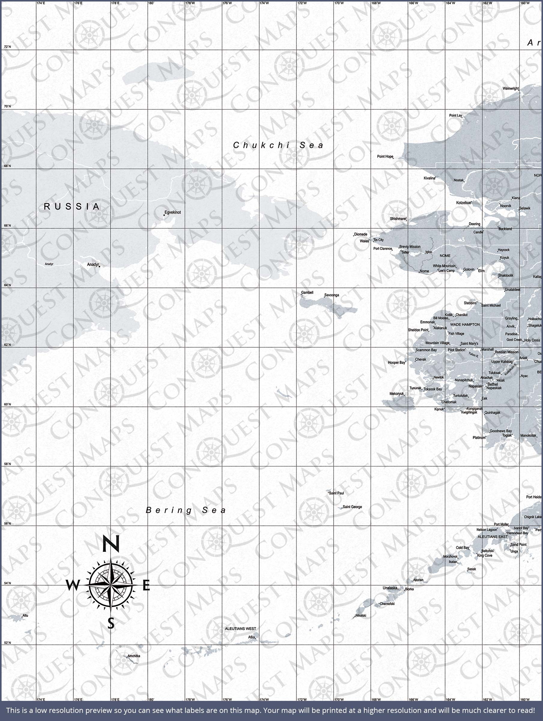 Push Pin Alaska Map (Pin Board) - Light Gray Color Splash CM Pin Board