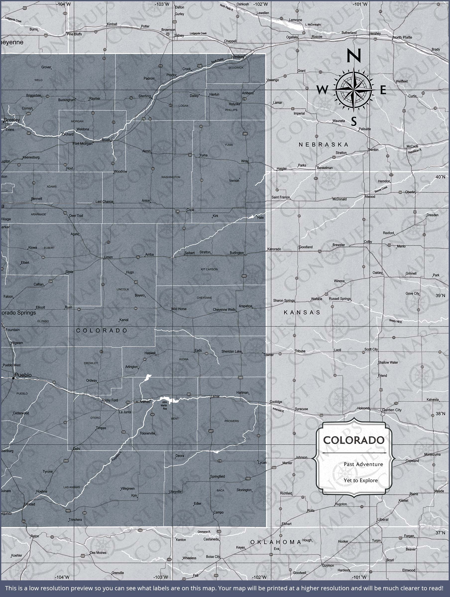 Push Pin Colorado Map (Pin Board) - Dark Gray Color Splash CM Pin Board