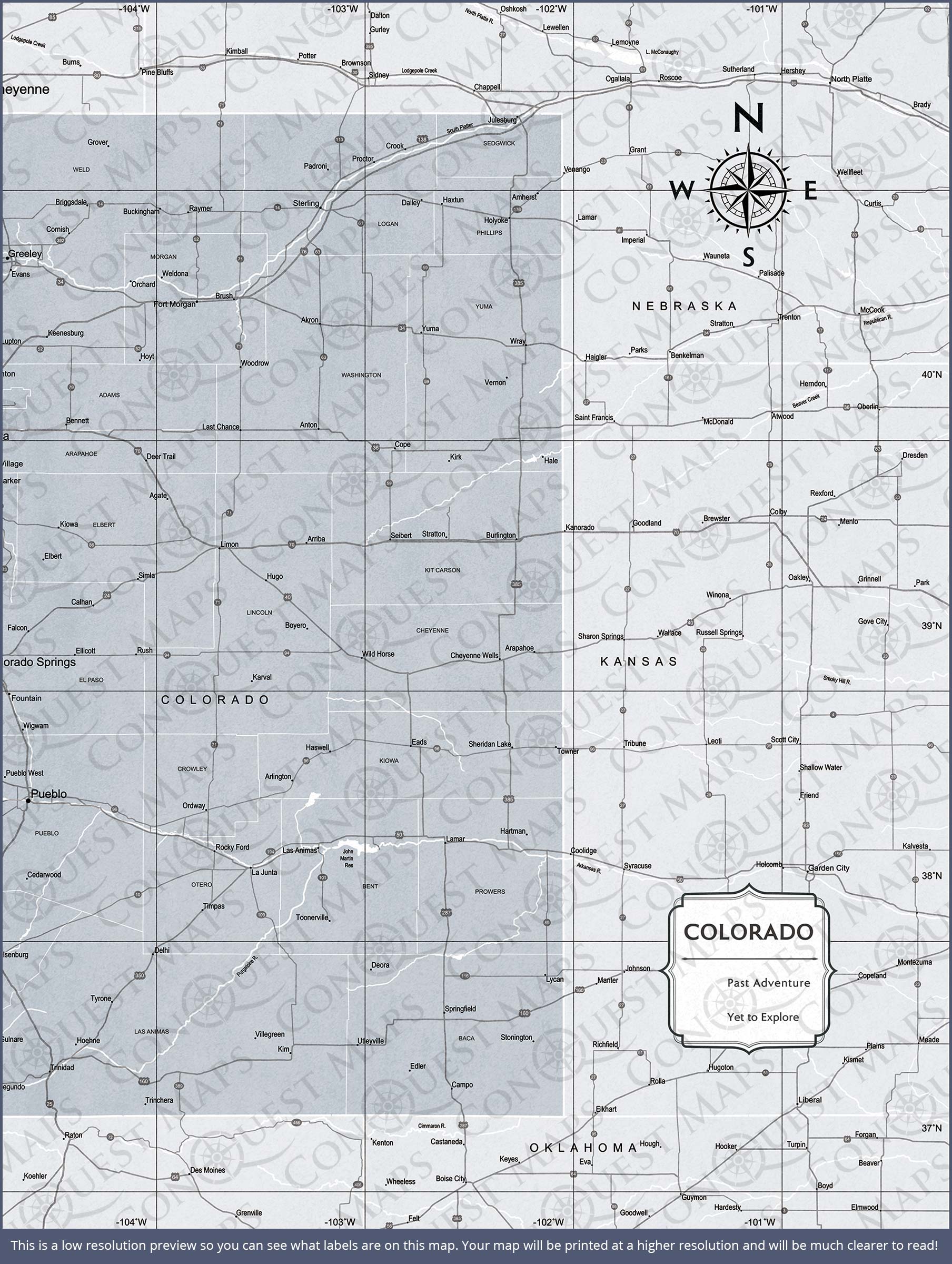 Push Pin Colorado Map (Pin Board) - Light Gray Color Splash CM Pin Board