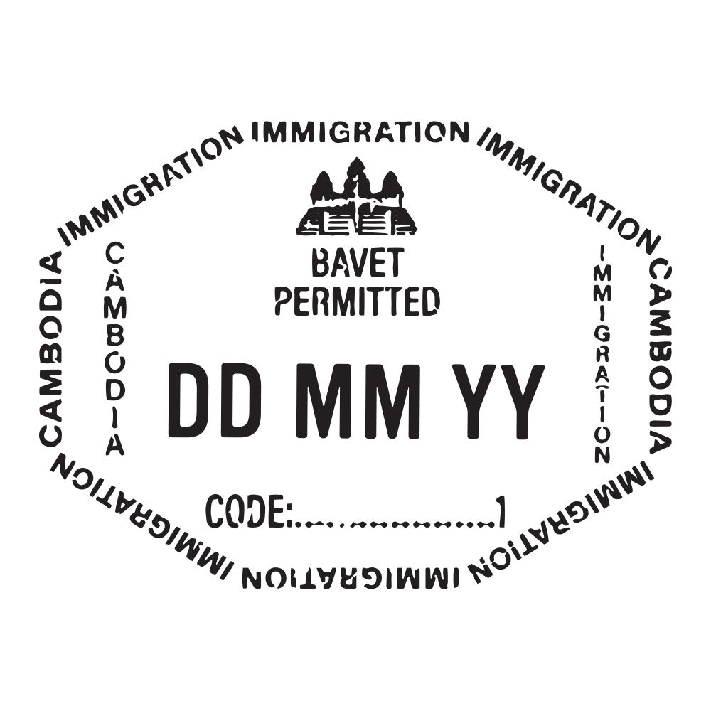 Passport Stamp Decal - Cambodia Conquest Maps LLC