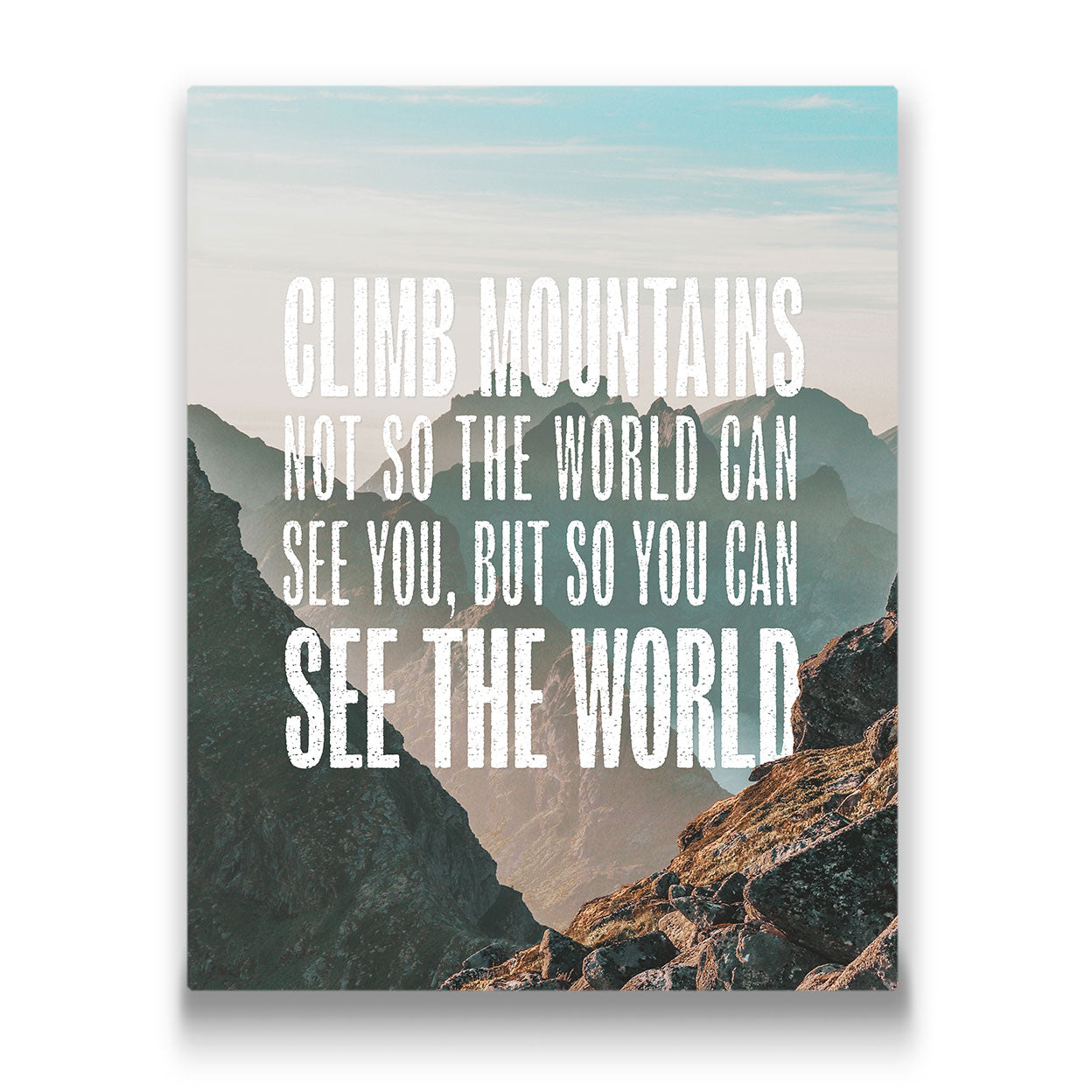 Climb Mountains - Canvas Wall Art Conquest Maps LLC