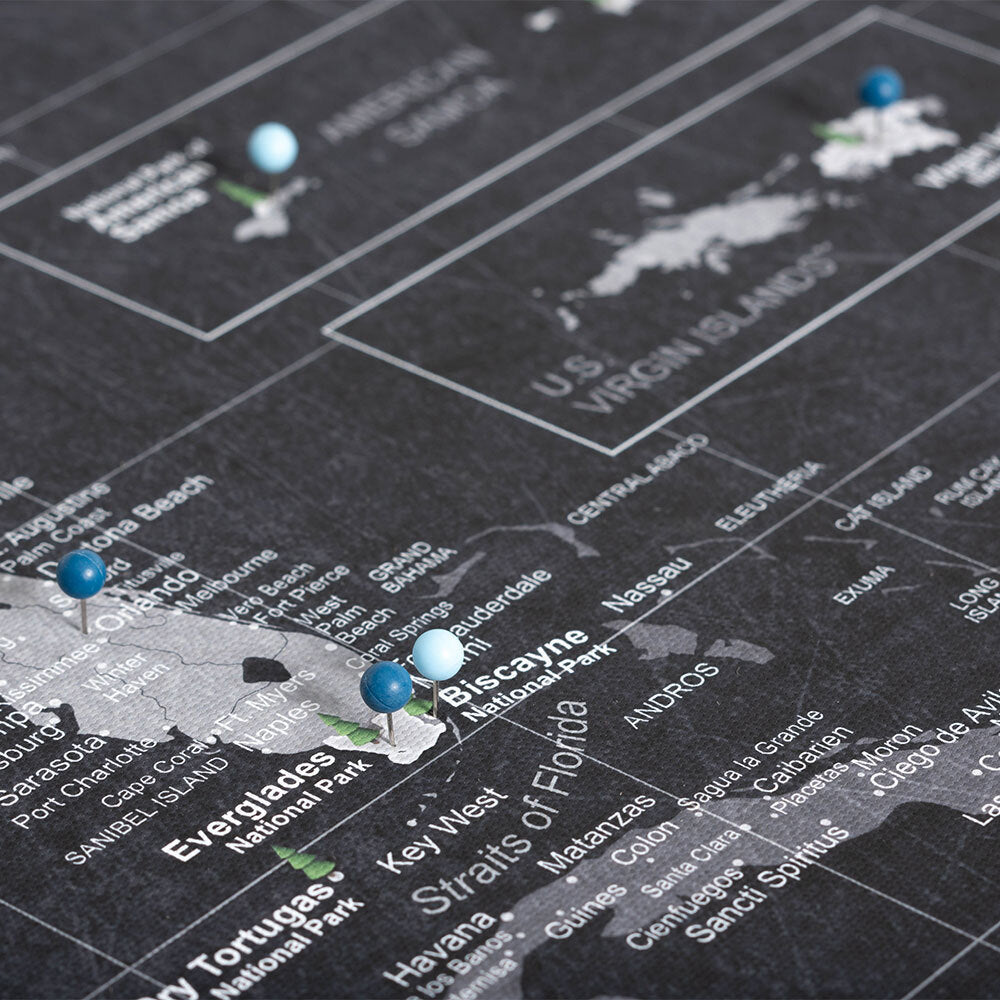 Push Pin National Parks Map (Pin Board) - Modern Slate CM Pin Board