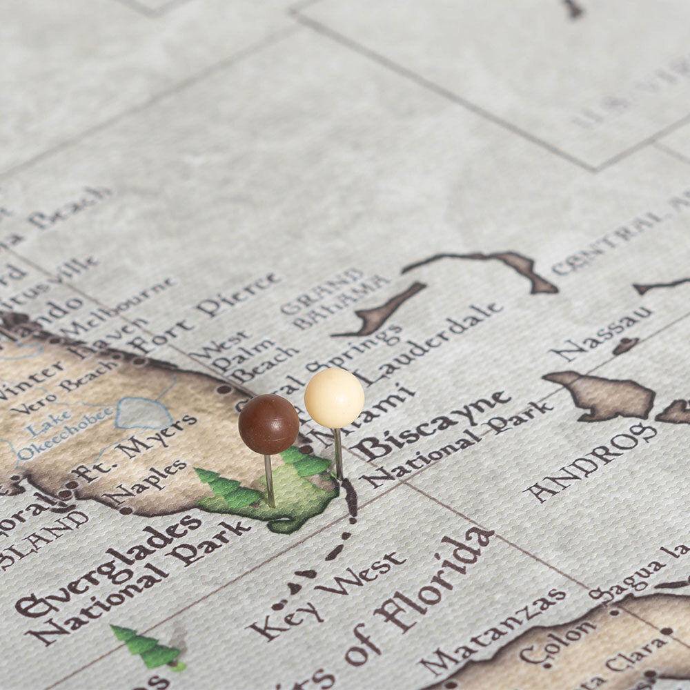 Push Pin National Parks Map (Pin Board) - Rustic Vintage CM Pin Board