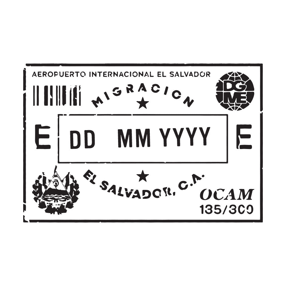 Passport Stamp Decal - El Salvador Conquest Maps LLC