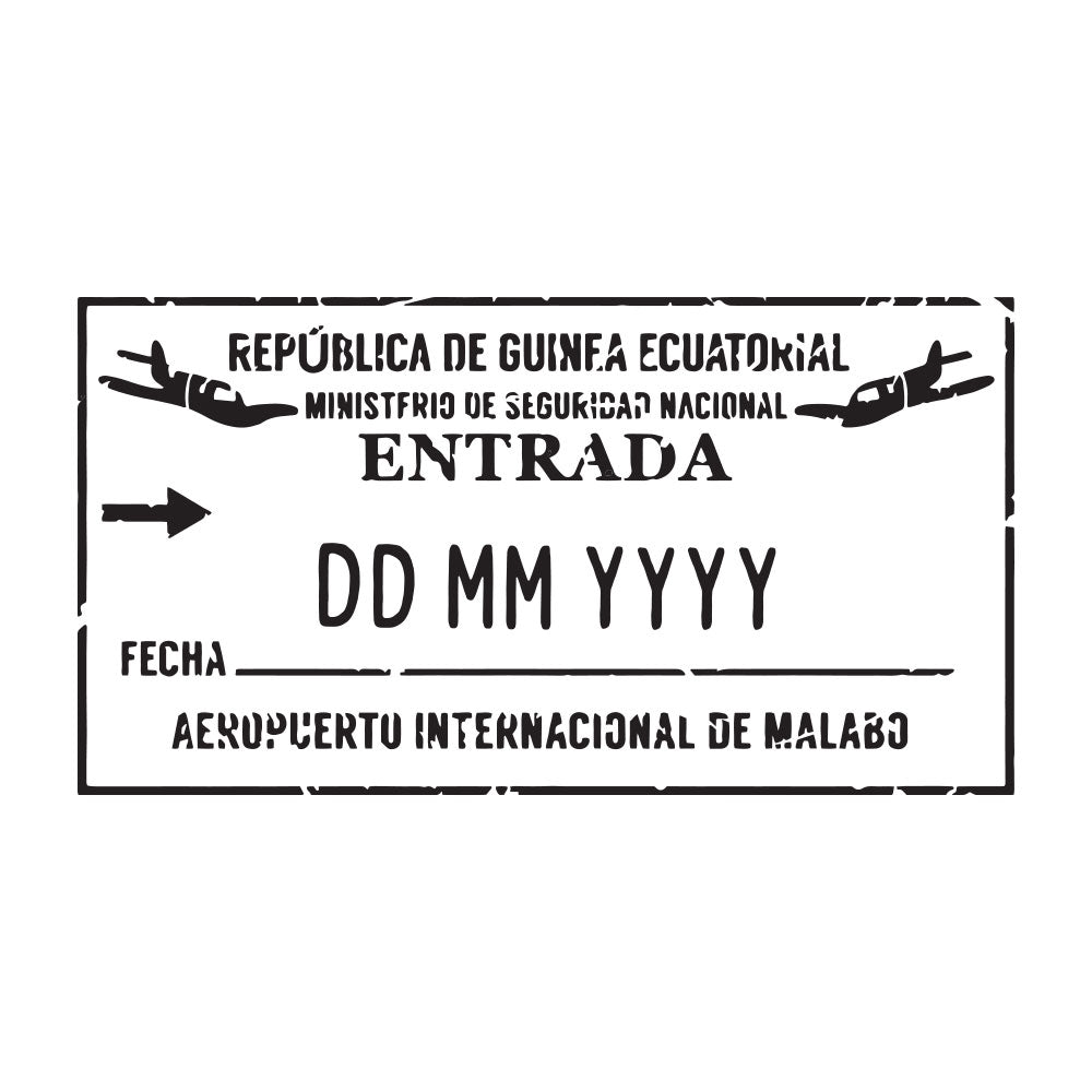 Passport Stamp Decal - Equatorial Guinea Conquest Maps LLC