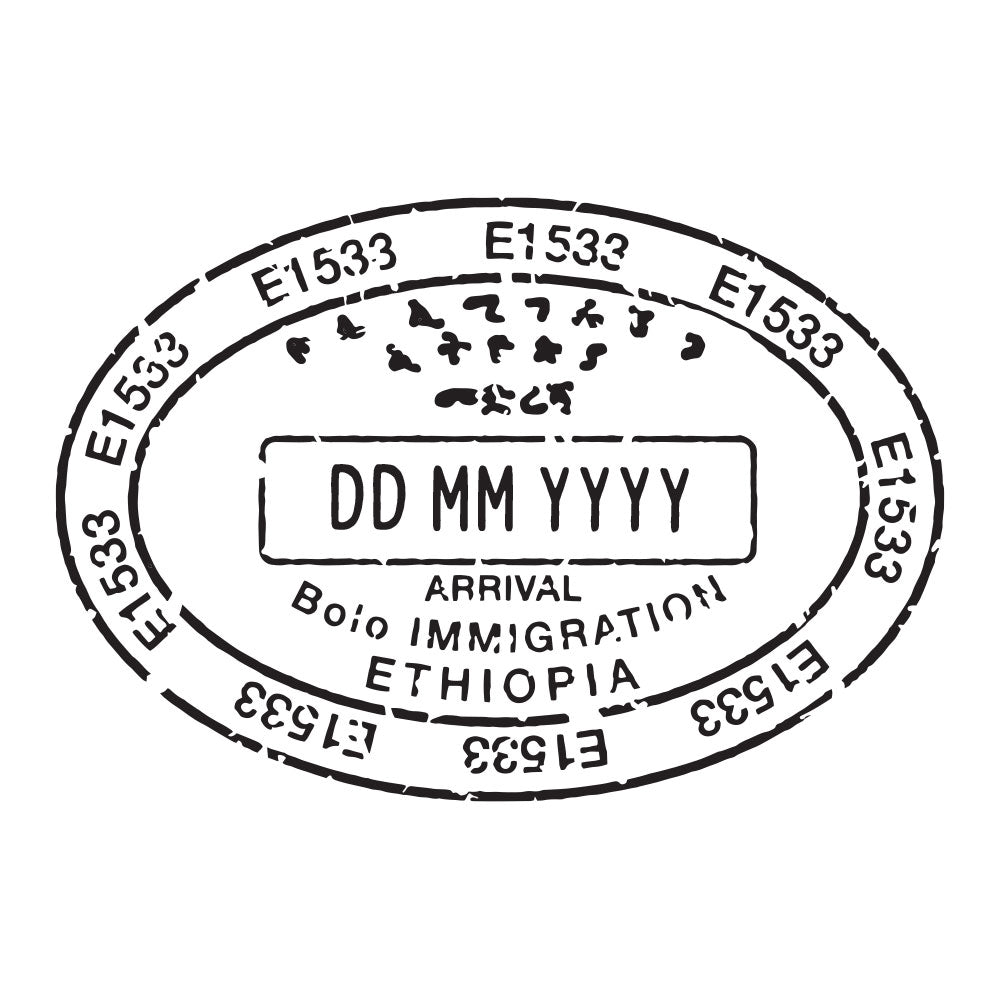Passport Stamp Decal - Ethiopia Conquest Maps LLC