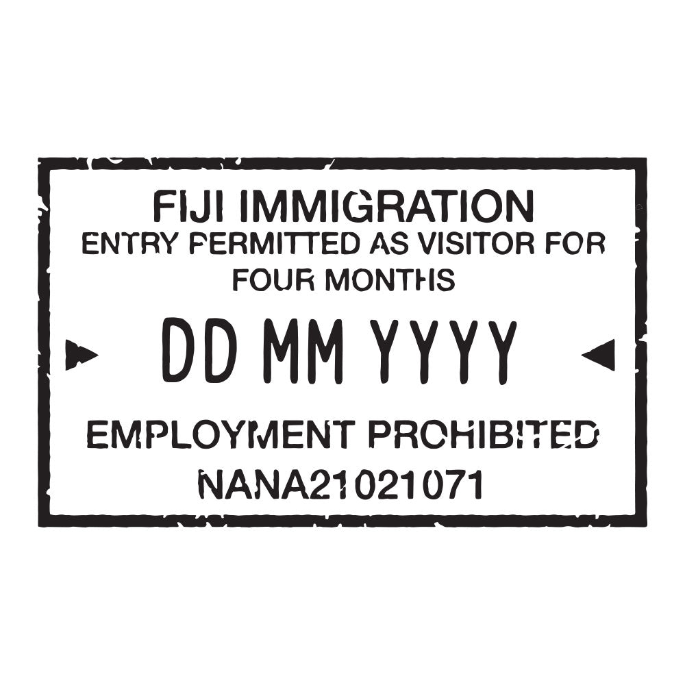 Passport Stamp Decal - Fiji Conquest Maps LLC