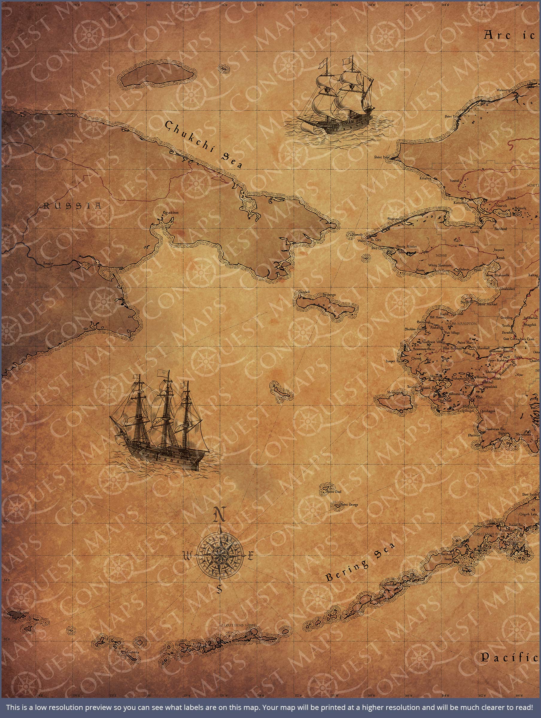 Push Pin Alaska Map (Pin Board) - Golden Aged CM Pin Board