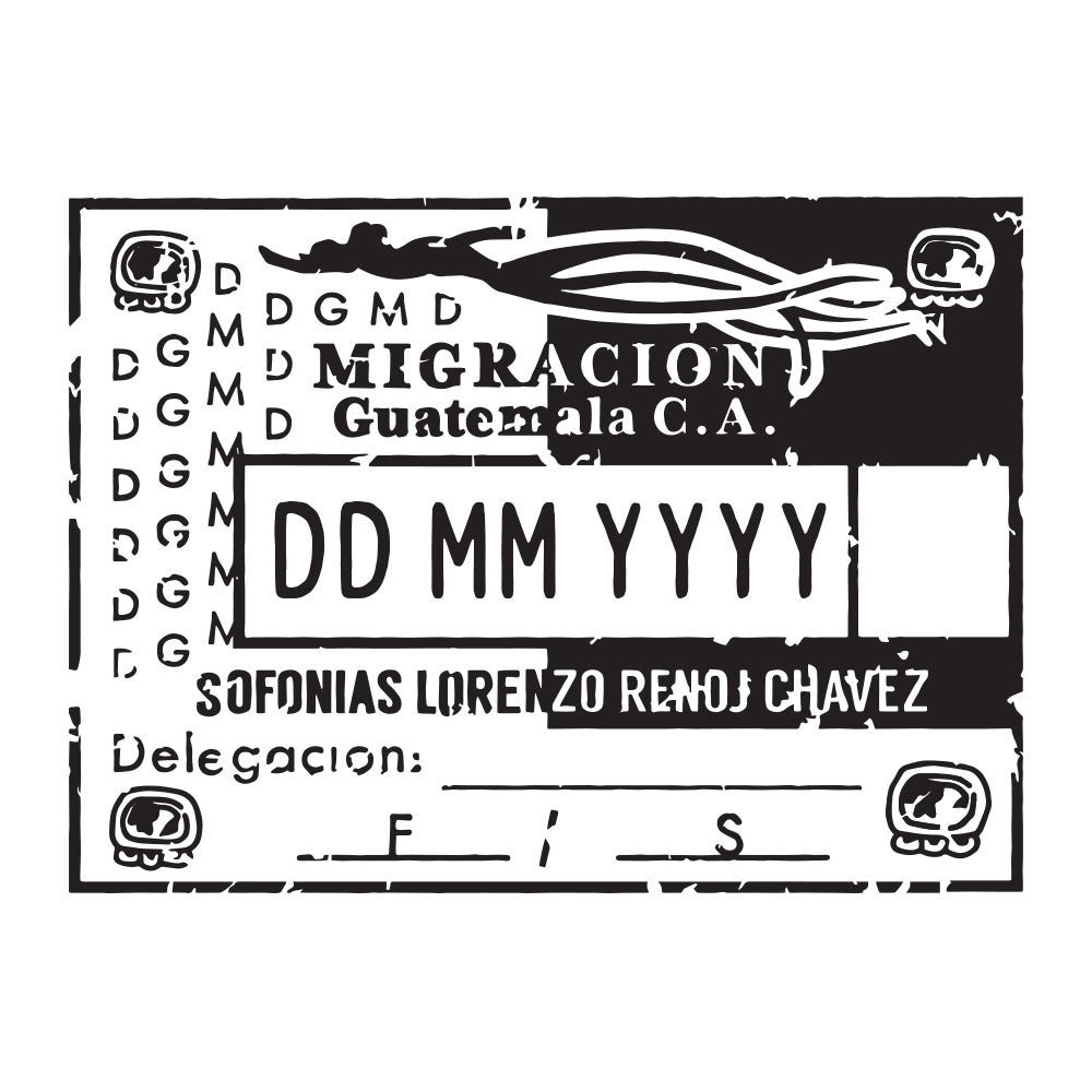Passport Stamp Decal - Guatemala Conquest Maps LLC