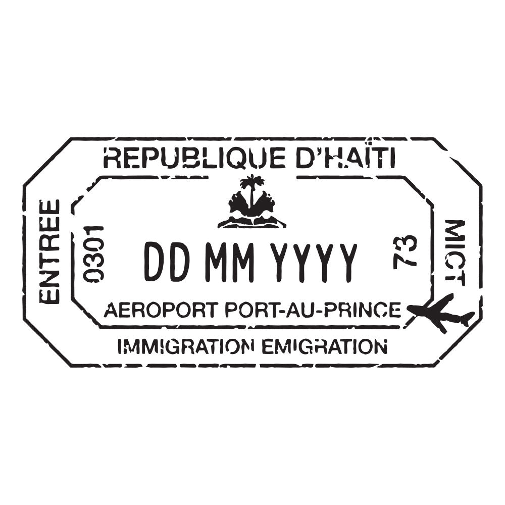 Passport Stamp Decal - Haiti Conquest Maps LLC