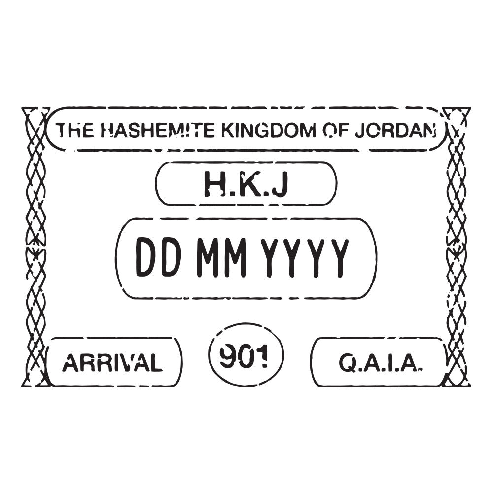 Passport Stamp Decal - Jordan Conquest Maps LLC