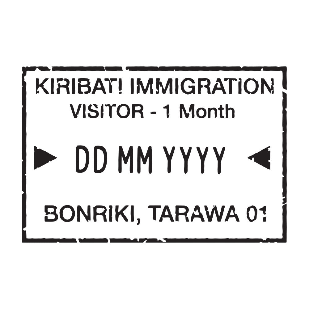 Passport Stamp Decal - Kiribati Conquest Maps LLC