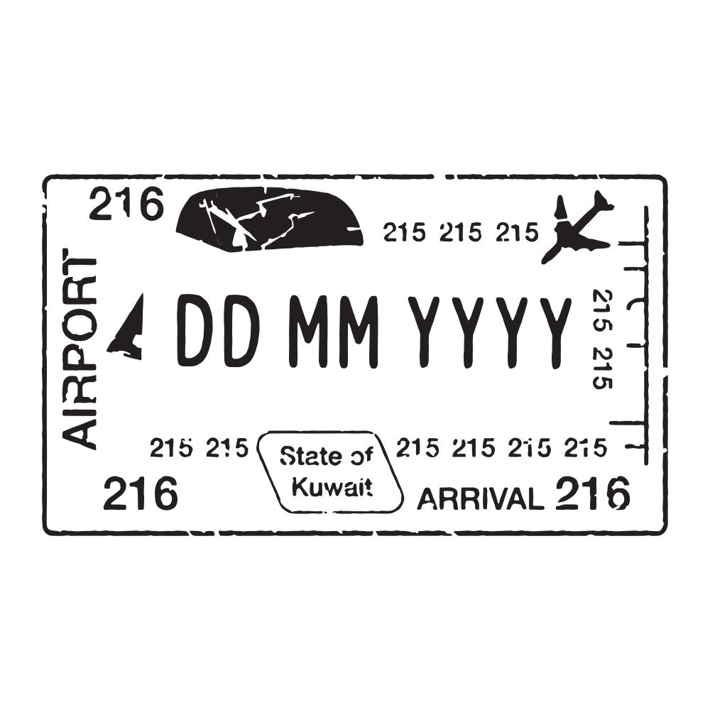 Passport Stamp Decal - Kuwait Conquest Maps LLC