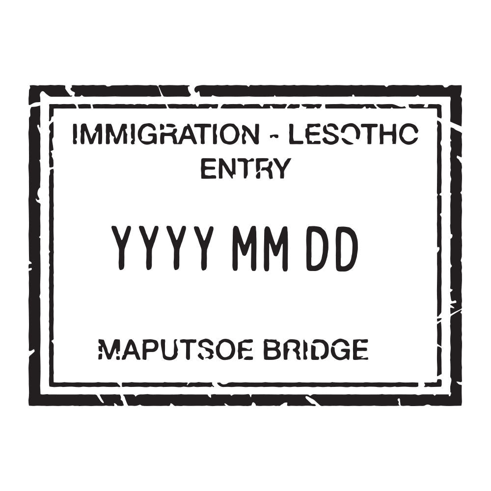Passport Stamp Decal - Lesotho Conquest Maps LLC