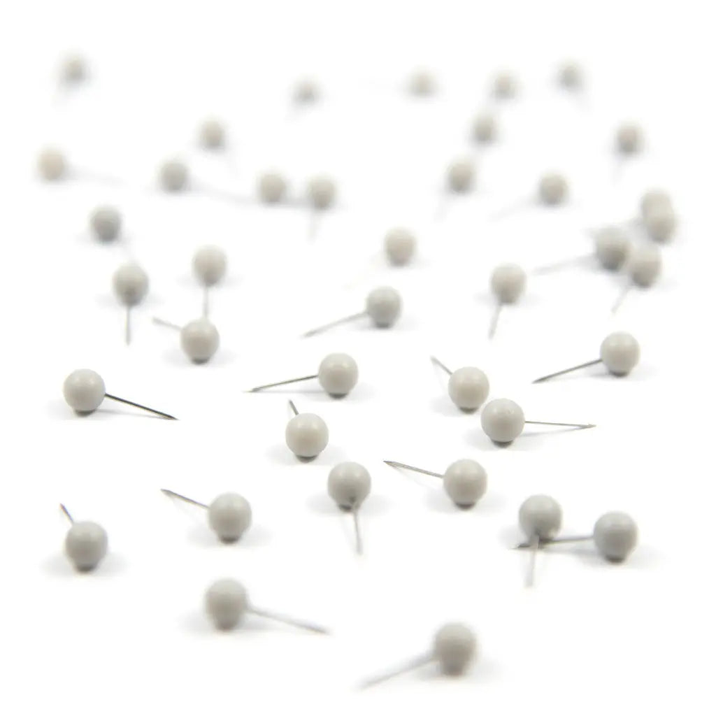 Map Push Pins: Light Gray - Matte Finish CM Push Pins