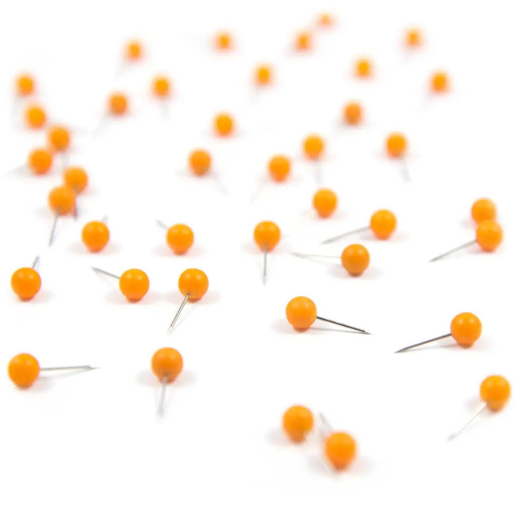 Map Push Pins: Soft Orange - Matte Finish CM Push Pins