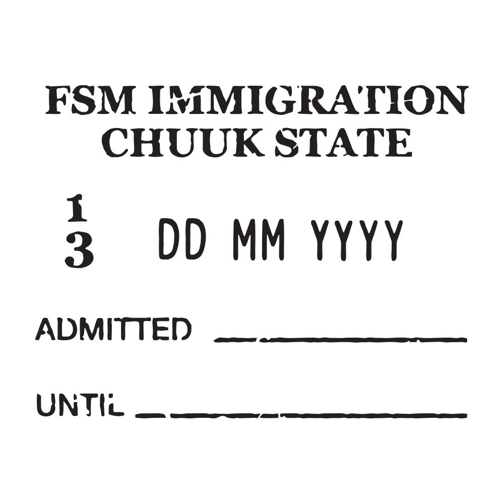 Passport Stamp Decal - Micronesia Conquest Maps LLC