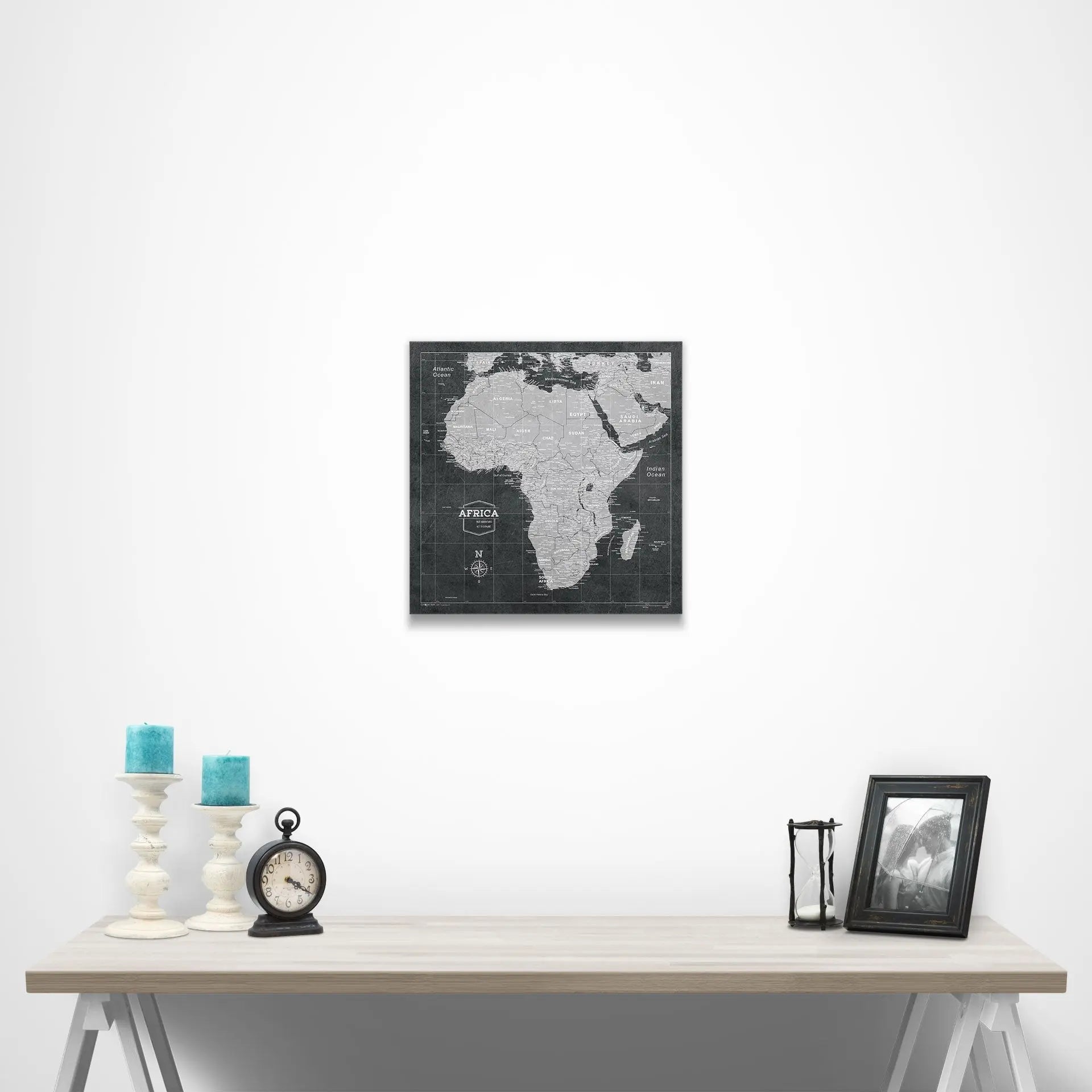 Push Pin Africa Map (Pin Board) - Modern Slate CM Pin Board