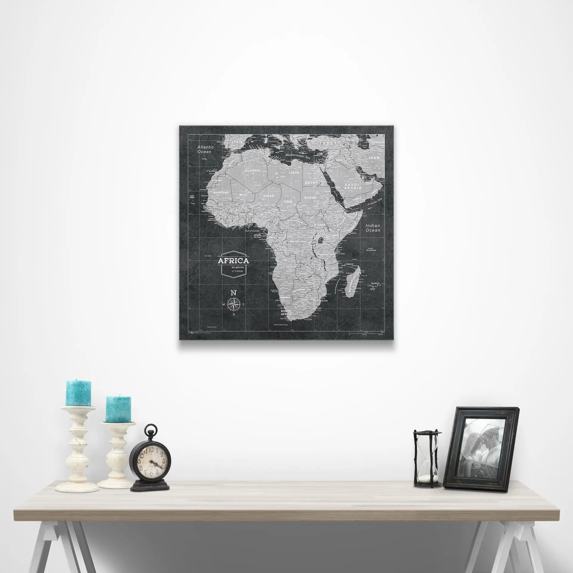 Africa Map Poster - Modern Slate CM Poster