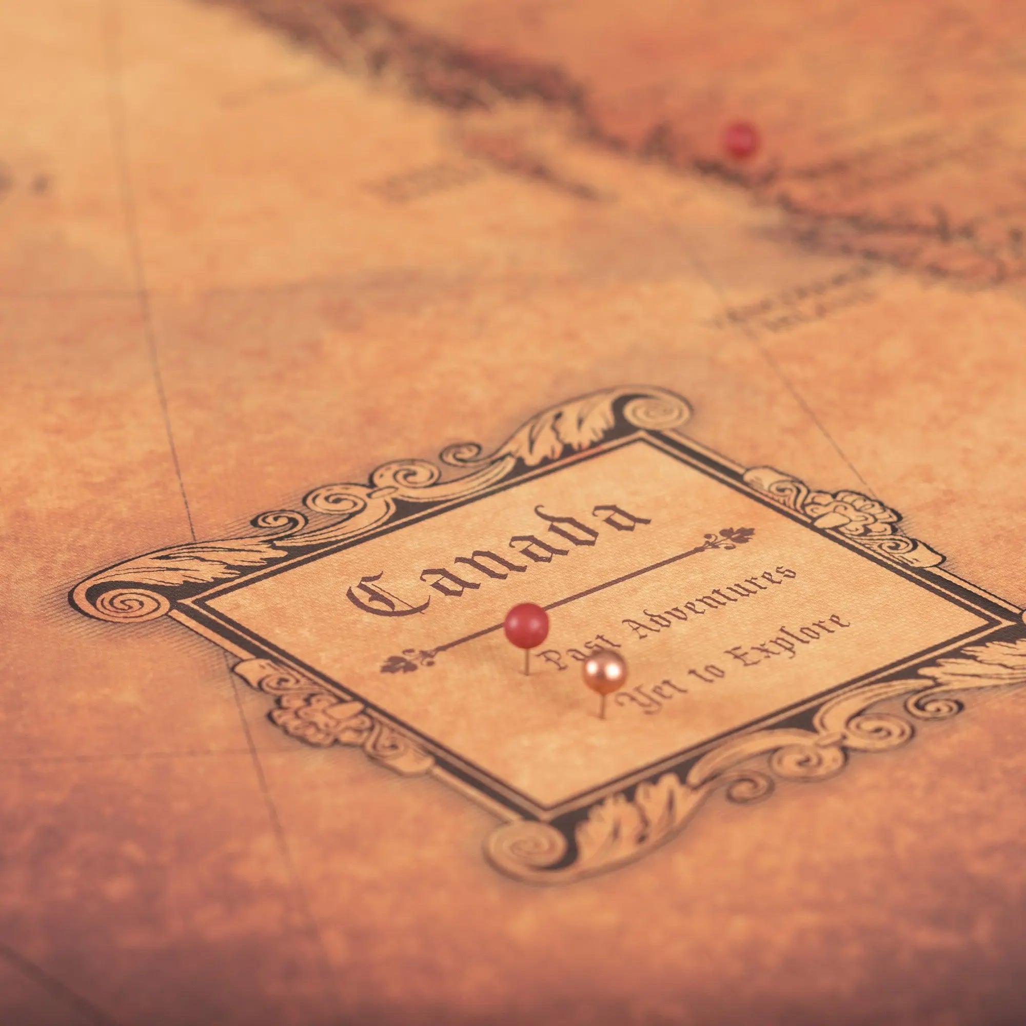 Push Pin Canada Map (Pin Board) - Golden Aged CM Pin Board