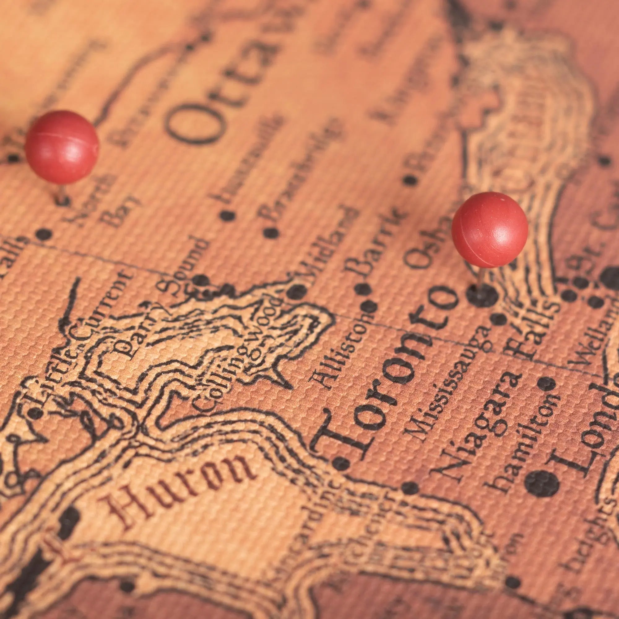 Push Pin Canada Map (Pin Board) - Golden Aged CM Pin Board