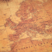 Push Pin World Map - Golden Aged - Overstock Sale CM Pin Board