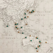 Push Pin World Map (Pin Board) - Classic Marble CM Pin Board