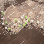 Push Pin World Map (Pin Board) - Deep Espresso CM Pin Board