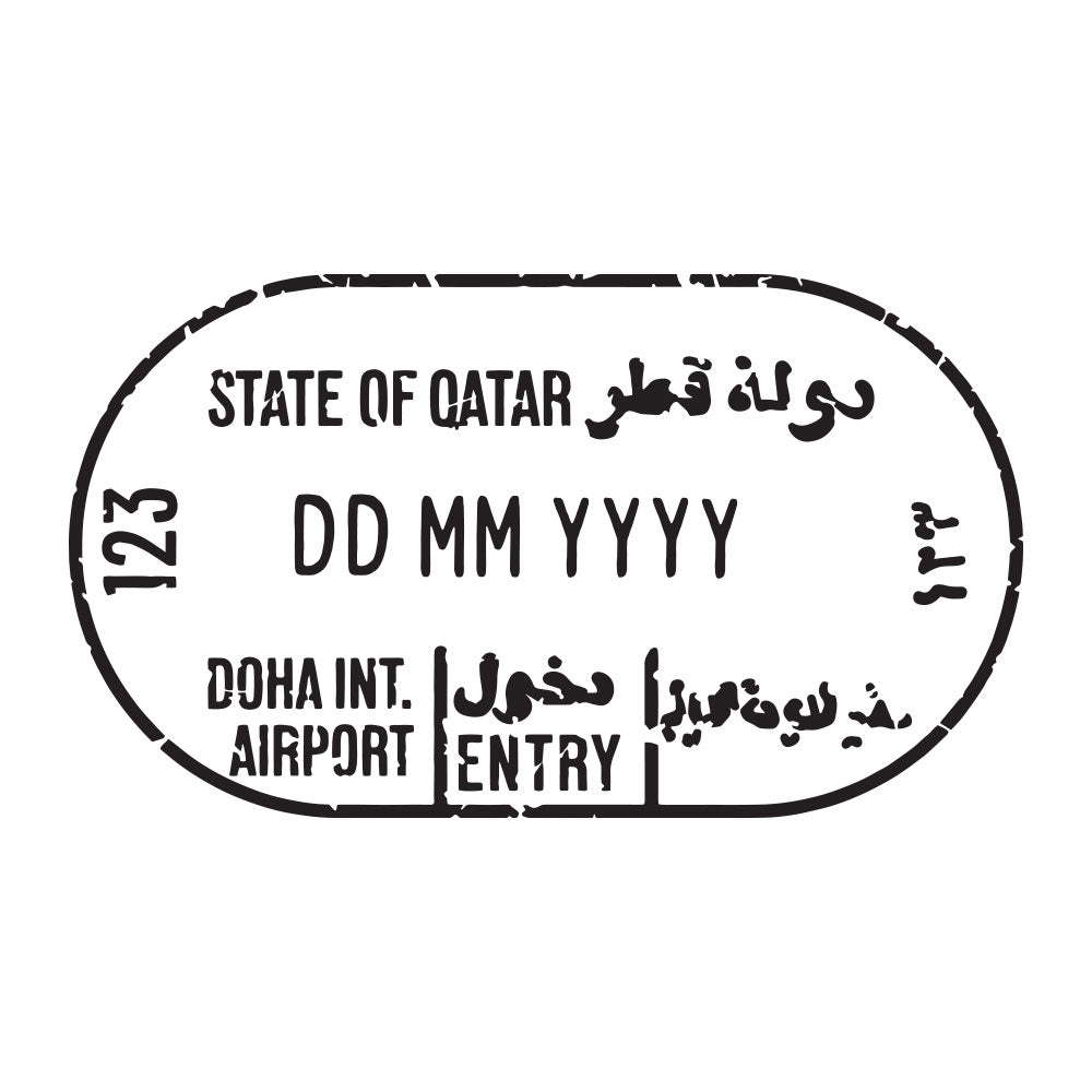 Passport Stamp Decal - Qatar Conquest Maps LLC