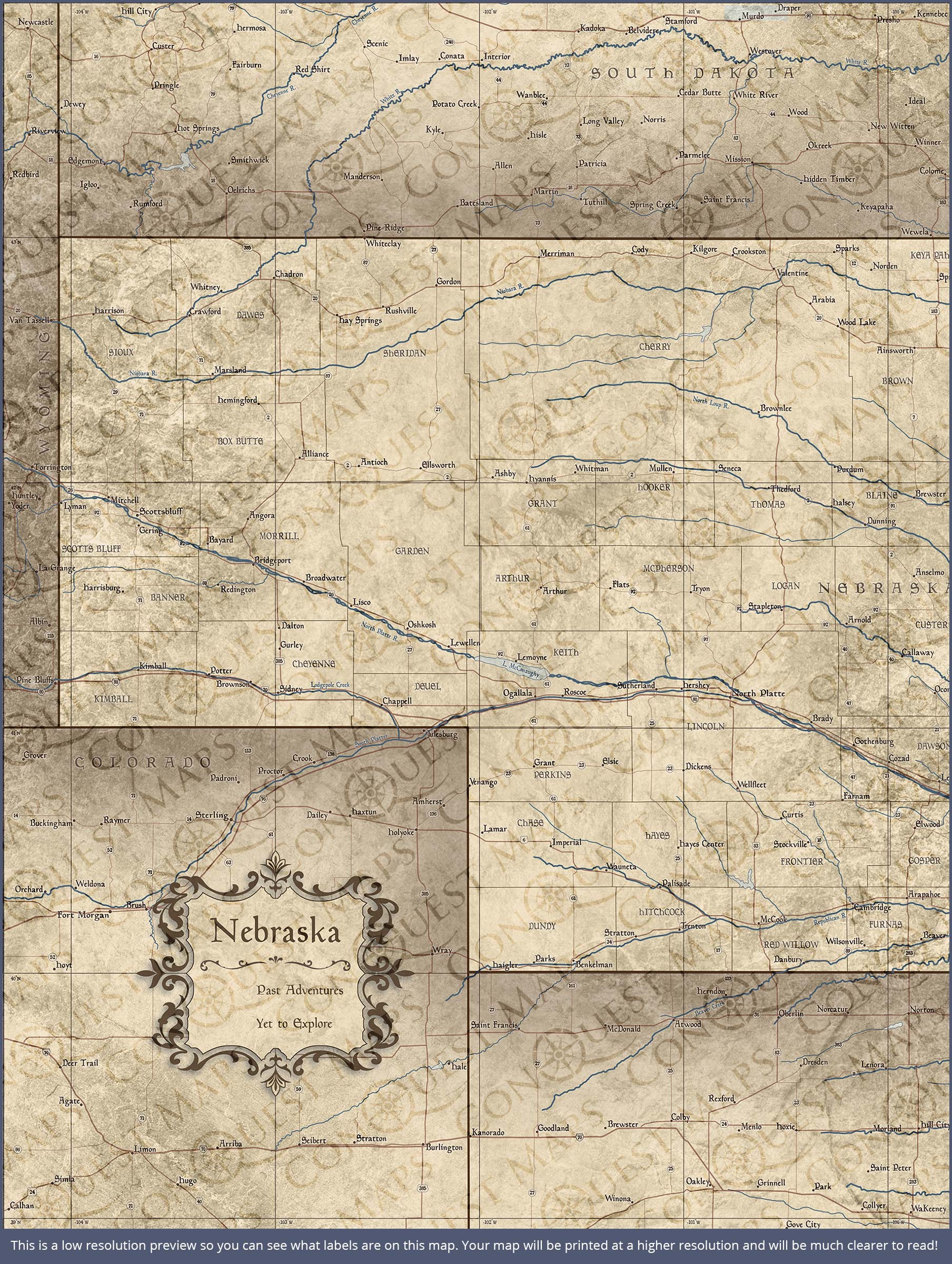 Push Pin Nebraska Map (Pin Board) - Rustic Vintage CM Pin Board