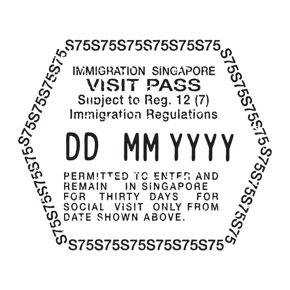 Passport Stamp Decal - Singapore Conquest Maps LLC