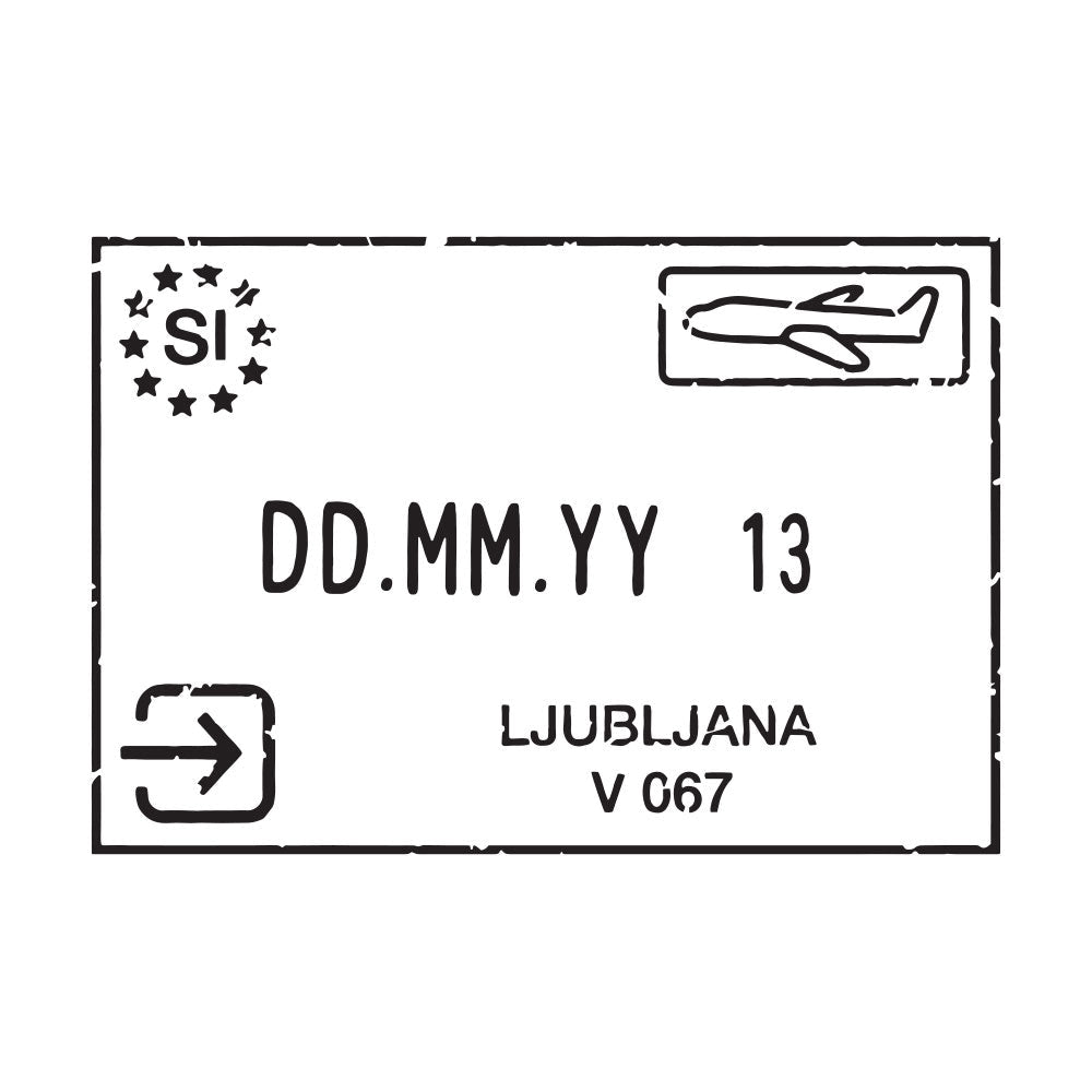 Passport Stamp Decal - Slovenia Conquest Maps LLC