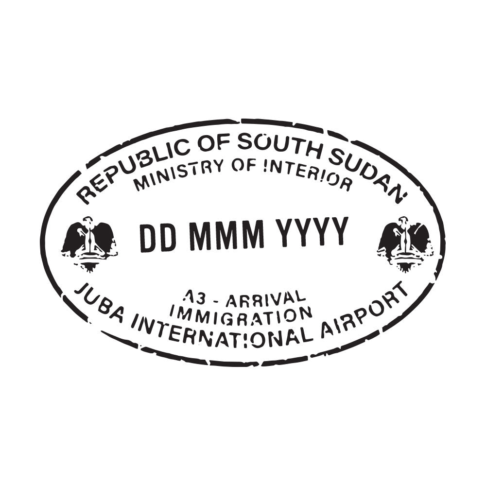Passport Stamp Decal - South Sudan Conquest Maps LLC