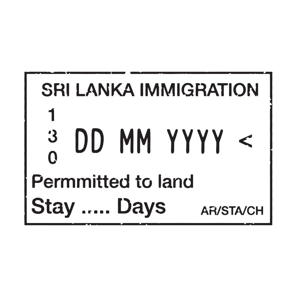 Passport Stamp Decal - Sri Lanka Conquest Maps LLC