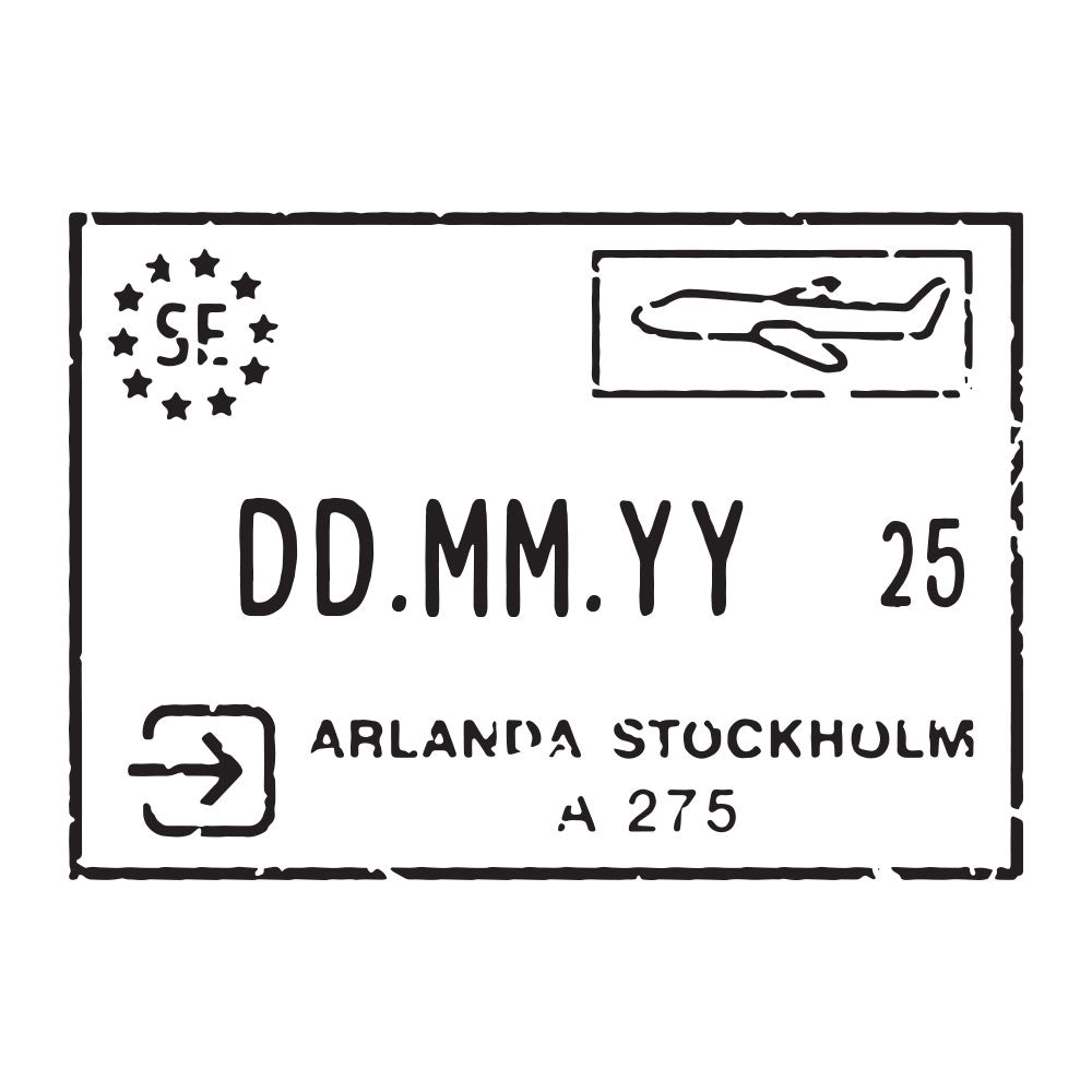 Passport Stamp Decal - Sweden Conquest Maps LLC