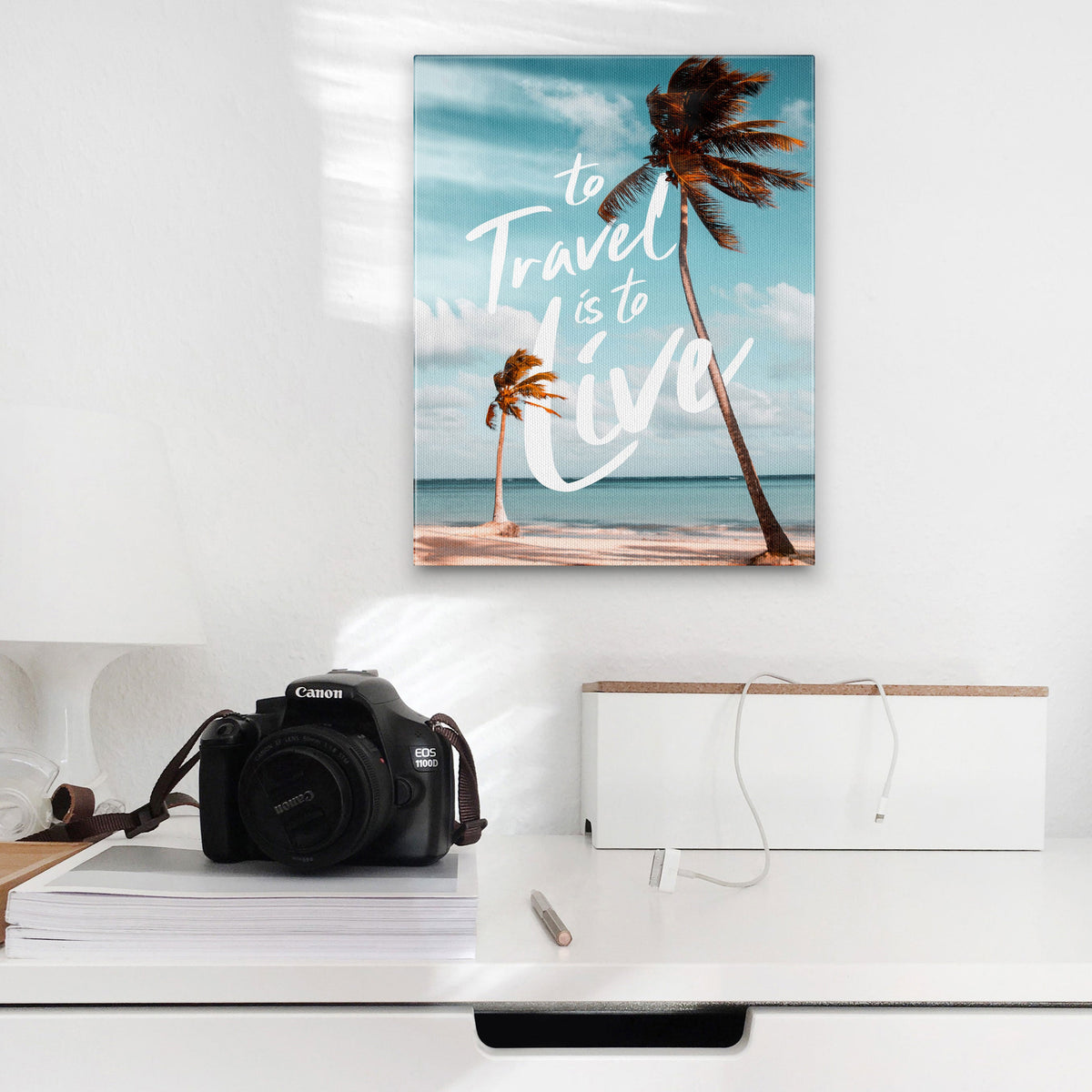 To Travel Is To Live- Canvas Wall Art Conquest Maps LLC