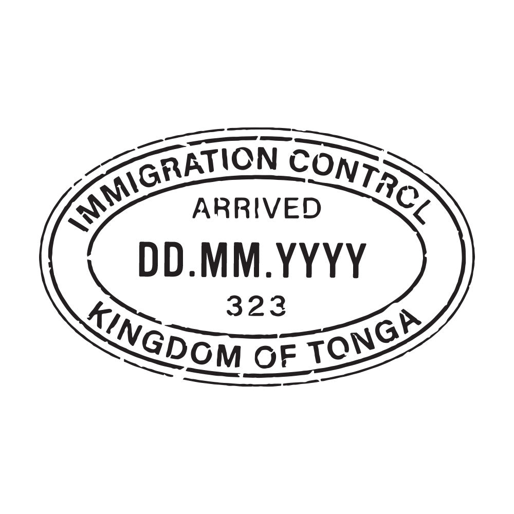 Passport Stamp Decal - Tonga Conquest Maps LLC