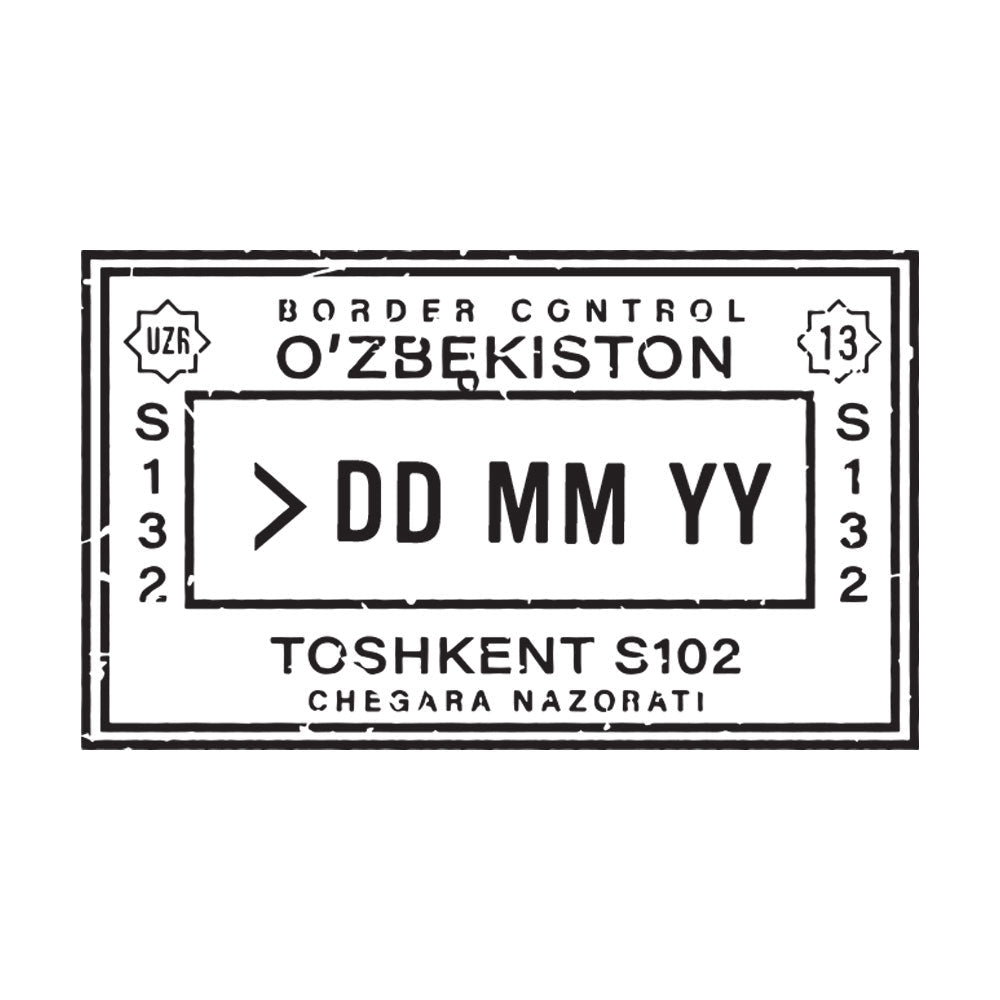 Passport Stamp Decal - Uzbekistan Conquest Maps LLC